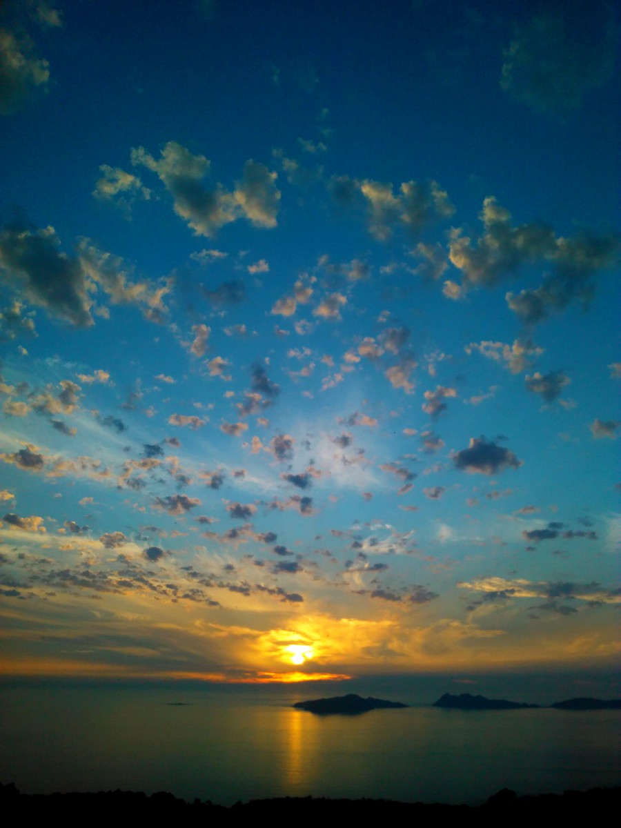 Puesta de sol desde las alturas