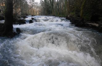 A la vereda del río.